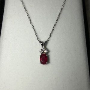 NIB Ruby Pendant Necklace